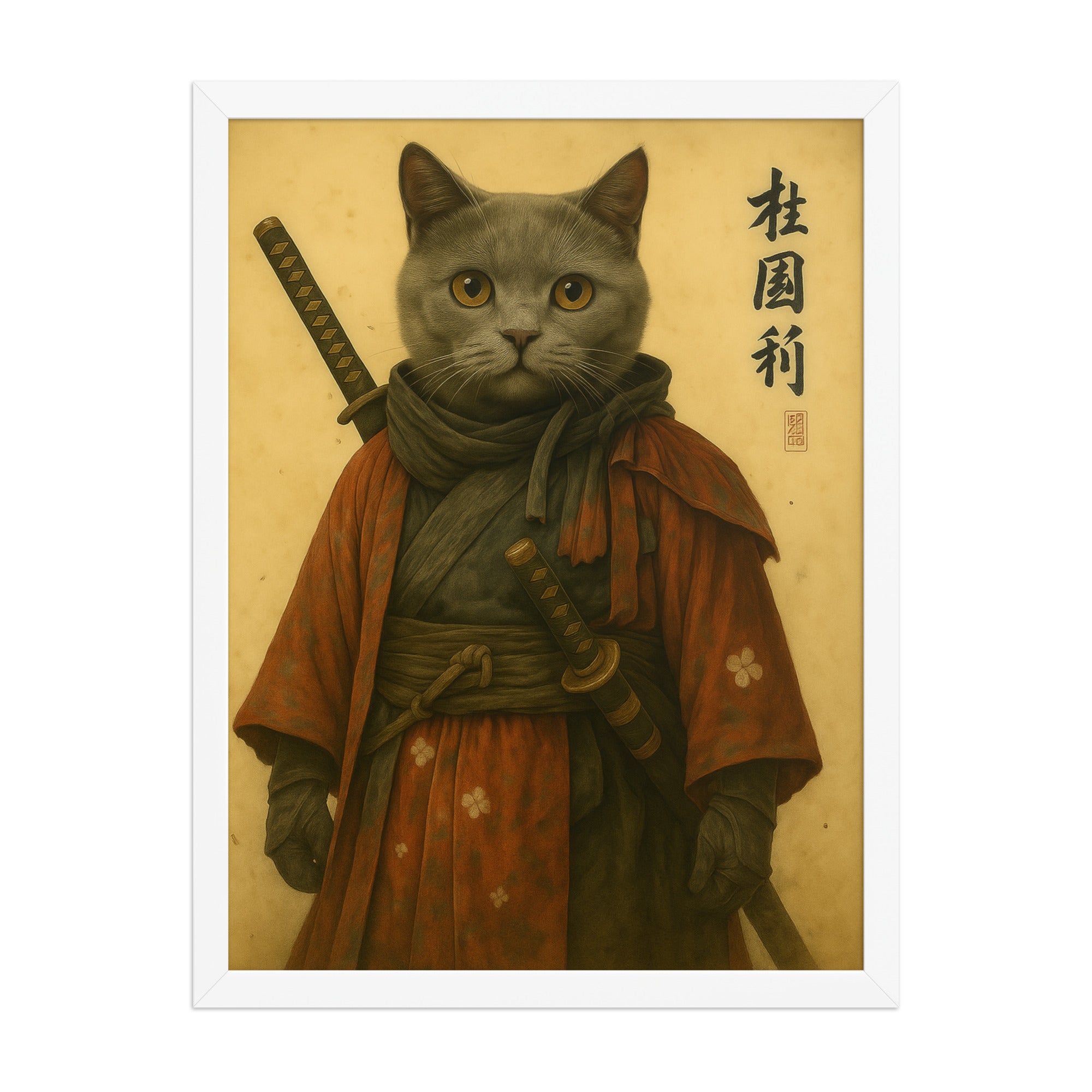 Samurai with frames poster